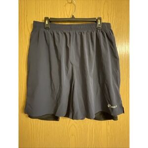 Men's Pudolla Shorts Running Elastic Waist Compression Liner Navy Size XXL